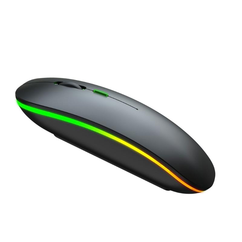 Wireless Gaming Mouse Rechargeable Quiet RGB Optical Computer Mice USB Receiver