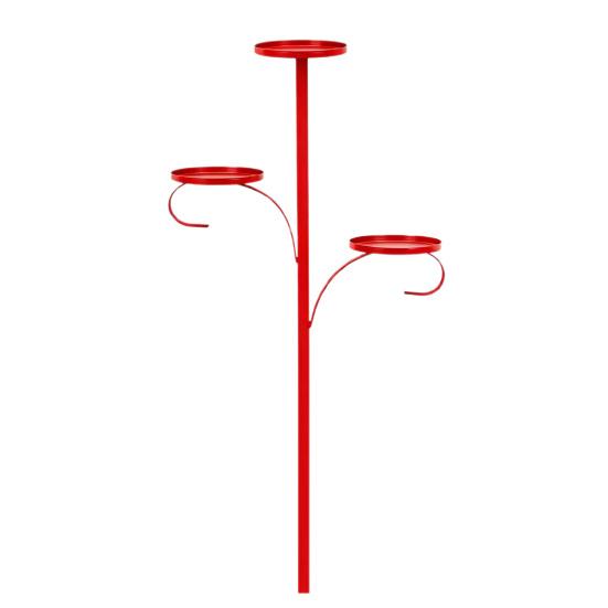 Christmas Tree Topper Candle Holder 3-Tier Metal Triple Candle Tree Topper Shelf Candelabra Indoor Light-up Xmas Tree Topper Decoration