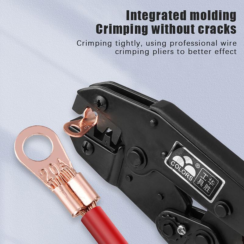 Pure Crimp Cable Lug 10-400A Wire Terminal Battery Connector Auto Wiring Terminal M5/M6/M8/M10/M12 Durable Electrical Connectors