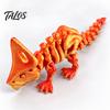 Educational Triceratops Toy 3D Printed Skeleton Model, Movable Joints Dinosaur Articulated Action Figure, Bone Desktop Decoration Collection Model