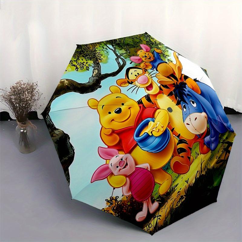 1 Auto Open Winnie the Pooh, Tigger Themed Colorful 8-rib Portable Umbrella for Men and Women, A Compact Commuting Companion Suitable for Da