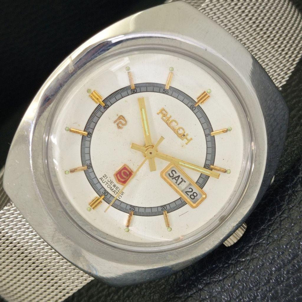 

АВТОМАТИЧЕСКИЕ ВИНТАЖНЫЕ ЧАСЫ RICOH R31 ЯПОНИЯ МУЖСКИЕ С СЕРЕБРИСТЫМ ЦИФЕРБЛАТОМ a701943-5 R207-a701943