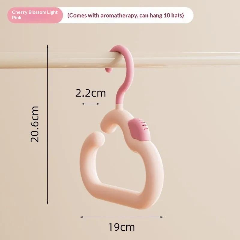 Rotatable Hat Storage Clothes Hanger Multi-Function Hook Home Use Plastic Coat Hanger Adult Closet Storage Cloud Shaped Hooks