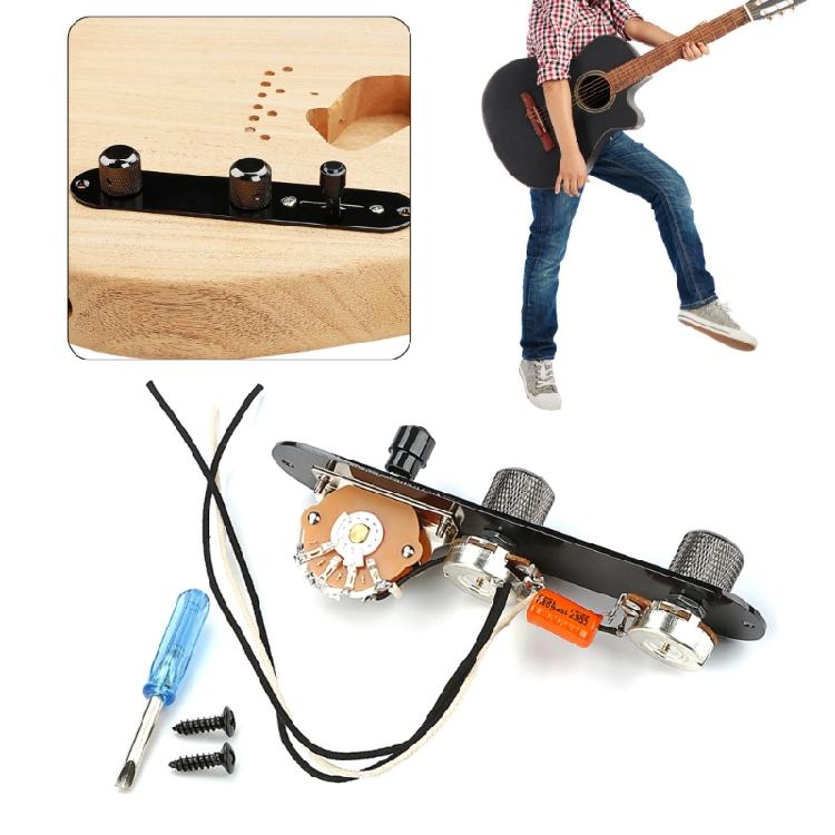 3 Way Wired Loaded Control Plate with Switch Prewired Guitar Switch Control Plate Electric Guitar Replacement Part