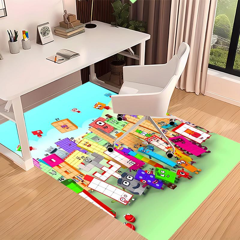 Numberblocks2 Printed Absorbent Washable Carpet, Non-Slip Bathroom Mats, Kitchen Rugs, Yoga Mat,Living Room Entrance, Camping Picnic Rugs