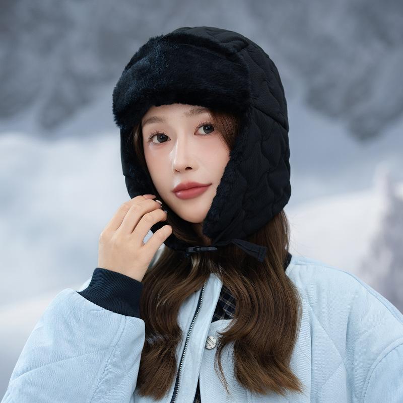 Winter Hat for Men and Women Warm Plus Velvet Thickened Cold Proof Lei Feng Hat Outdoor Cycling Windproof Hat Casual Pullover Hat