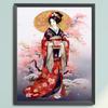 Geisha Full 11CT 3 Strands DIY Stamped Cross Stitch Kits for Adults Home Decor Cross Stitch Art and Crafts Kits 15.75x19.69in