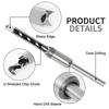 4Pcs Twist Drill Bits 6.4/8/9.5/10/12.7mm Square Hole Mortise Chisel Drill Bit Tools for Carving DIY Furniture