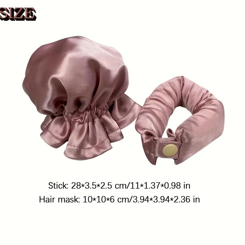 

Набор из 2 атласных бигуди для волос без нагрева, бигуди для завивки волос без нагрева с шапочками, мягкая повязка на голову для длинных волос, Cu