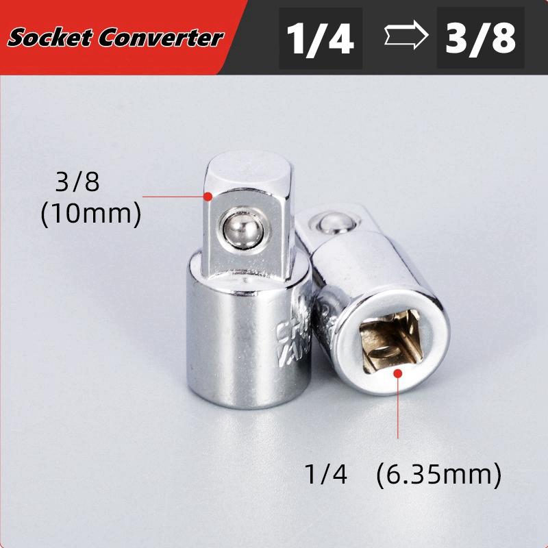 1/4" 3/8" 1/2" Ratchet Wrench Adapter Chrome Vanadium Steel Ratchet/Socket Extension/Conversion Kit for Automotive Maintenance