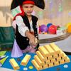 Paper Gold Bar Gift Box Golden Party Favor Pirate Theme Party Supplies Candy Bar Bag Birthday Party Decorations Baby Shower