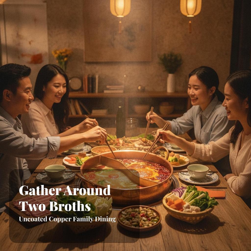 Heavy Duty Bronze Thermal Pot | Induction and Gas cooktop Compatible, Shabu