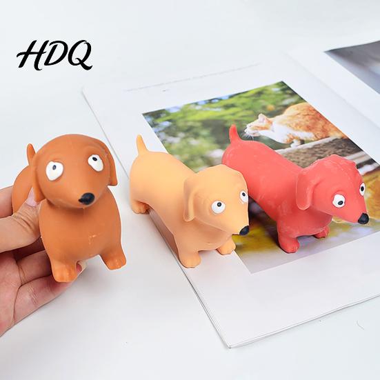 Anxiety Relief Toy Mini Dachshund Squeeze Stress Simulated Dog Fidget Sensory Soft Stretchy Animal Shape Home Office Desk Gadget