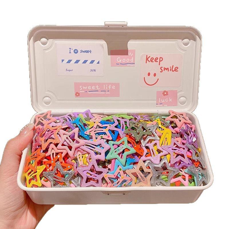Y2K Dopamine Color Pentagram Small Hair Clip for Women & Kids - Cute Bangs & Side Hair Accessory