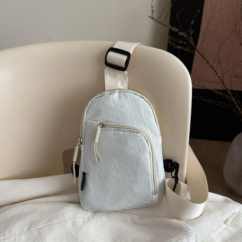 Summer new men's and women's shoulder messenger bags, solid color casual and light going out sports versatile chest bag fanny pack