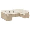 VidaXL Garden Lounge Set with Cushions 9 Pcs, Patio Sofas, Patio Furniture Set, Outdoor Furniture, Beige 3221797