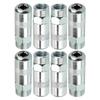 Grease Guns Coupler,Grease Guns Fitting Steel Threaded Lubrication Part,1/8 in Connection with Light-Colored Finish, Knurled Handling Area and