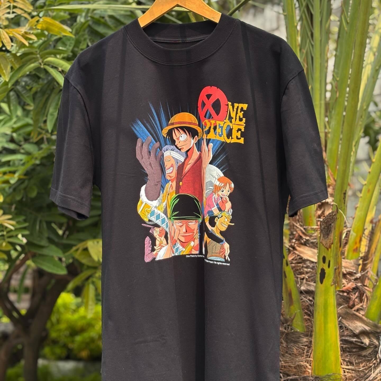 

Bandai One Piece Straw Hat Crew Print TShirt Anime Peripheral Fashion Casual Short Sleeve S