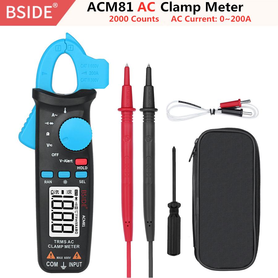 

Acm81 AC Clamp Meter 1ma True Rms Auto Range Mini Digital Multimeter V-alert Current Test Diode Tester with Back Clip ACM81