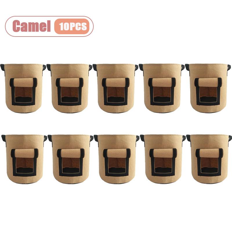 5/10Gallon Potato Seedling Felt Grow Buckets Plant Bags Gardening Flowers Bags Horticulture Planting Containers Garden Tools