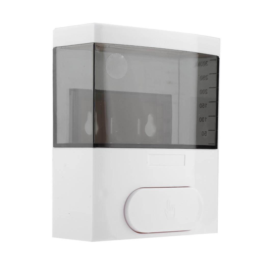 300ml Plastic Wall Mounted Soap Lotion Liquid Shampoo Dispenser for Home Hotel Restroom (Black)