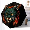 1pc Feline Flame Automatic Open/close, All-Season Portable Folding Cute Umbrella, Travel, Everyday, Formal Events068