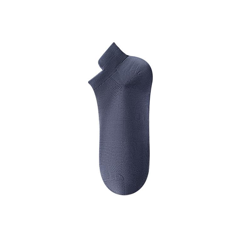 Men's Spring and Summer Thin Ear Lifting Sports Antibacterial Deodorant Sweat Absorber Cotton Mesh Boneless Socks
