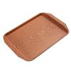 RuHan Imitation Wood Grain Rectangular Plastic Tea Tray