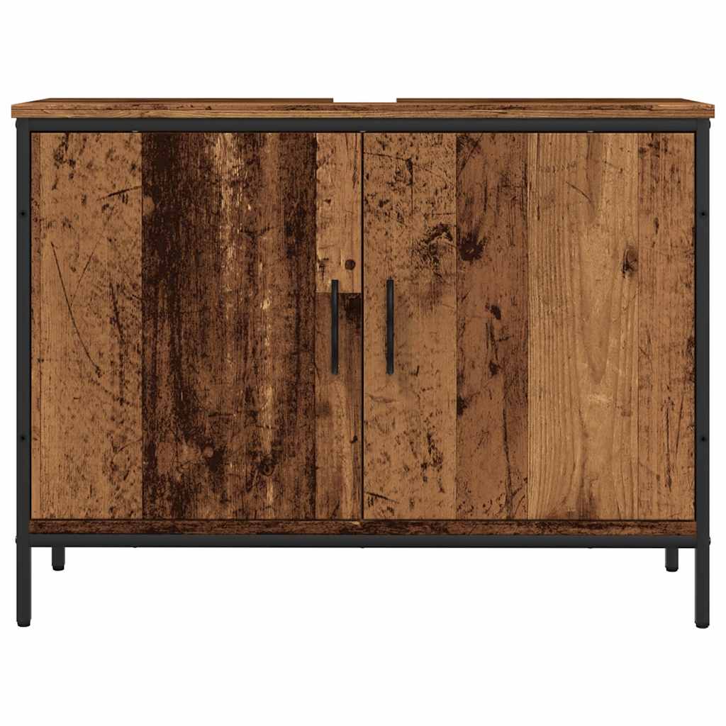 Vidaxl Szafka Pod Umywalkę, Stare Drewno, 60X33X60 Cm