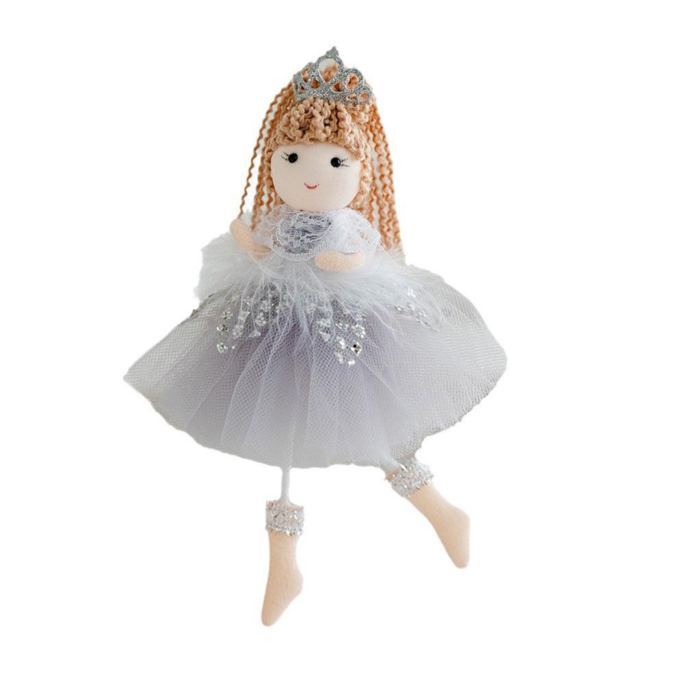 

18*10 см Рождественская плюшевая сетка дреды ангел кукла кулон милые крылья девочка кукла Gray