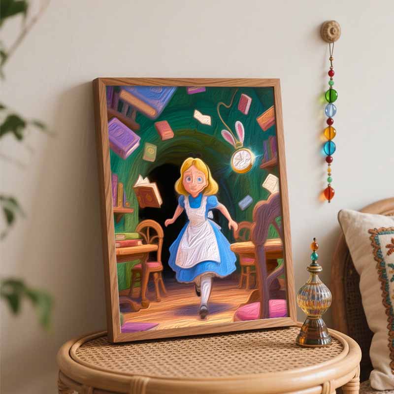 Disney Alice In Wonderland Digital Oil Painting Art Painting Handmade Diy Home Decorations