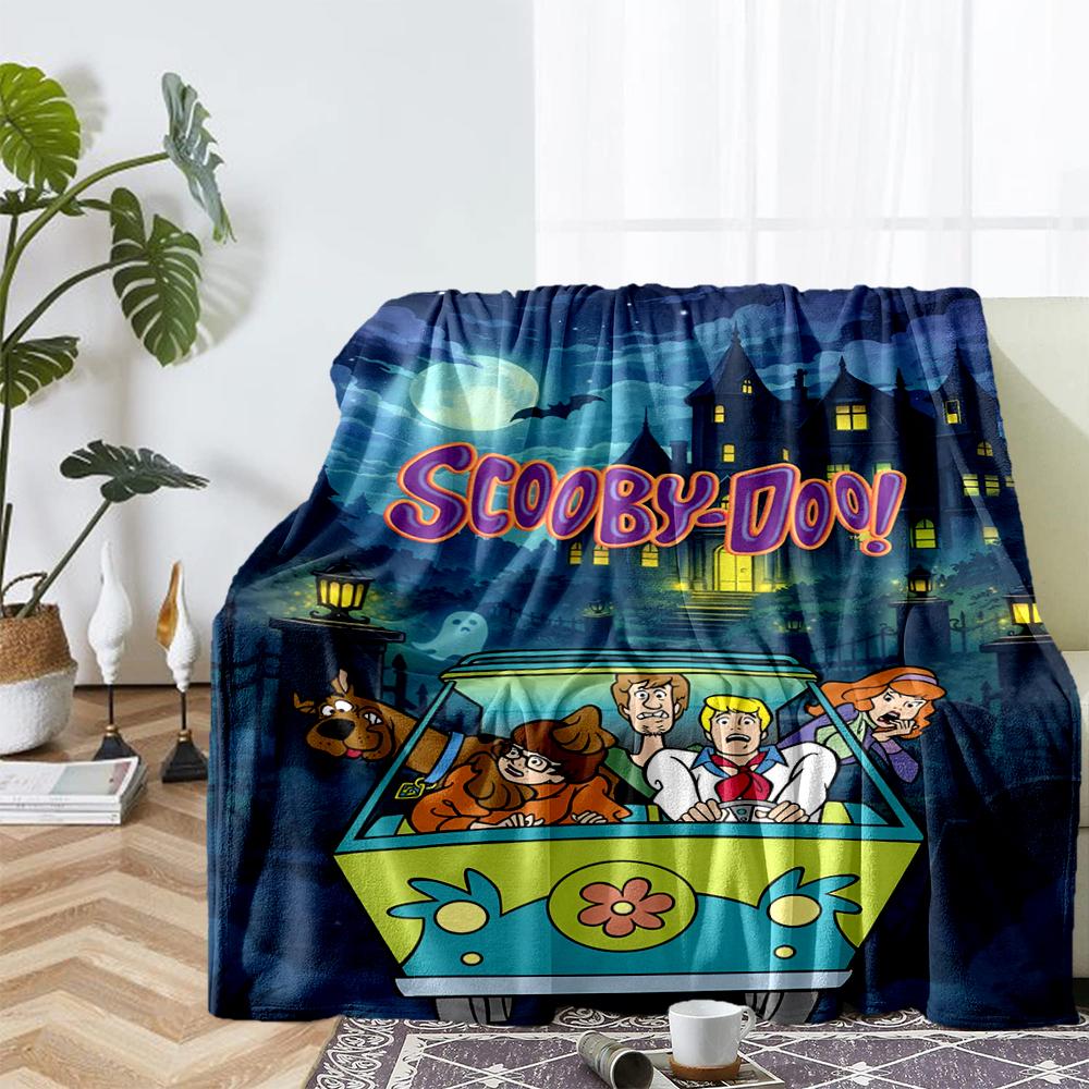 Scooby-Doo Theme Printed Blanket - Perfect for Couch, Bed, Travel & Outdoor Use | Machine Washable, Cozy & Durable.