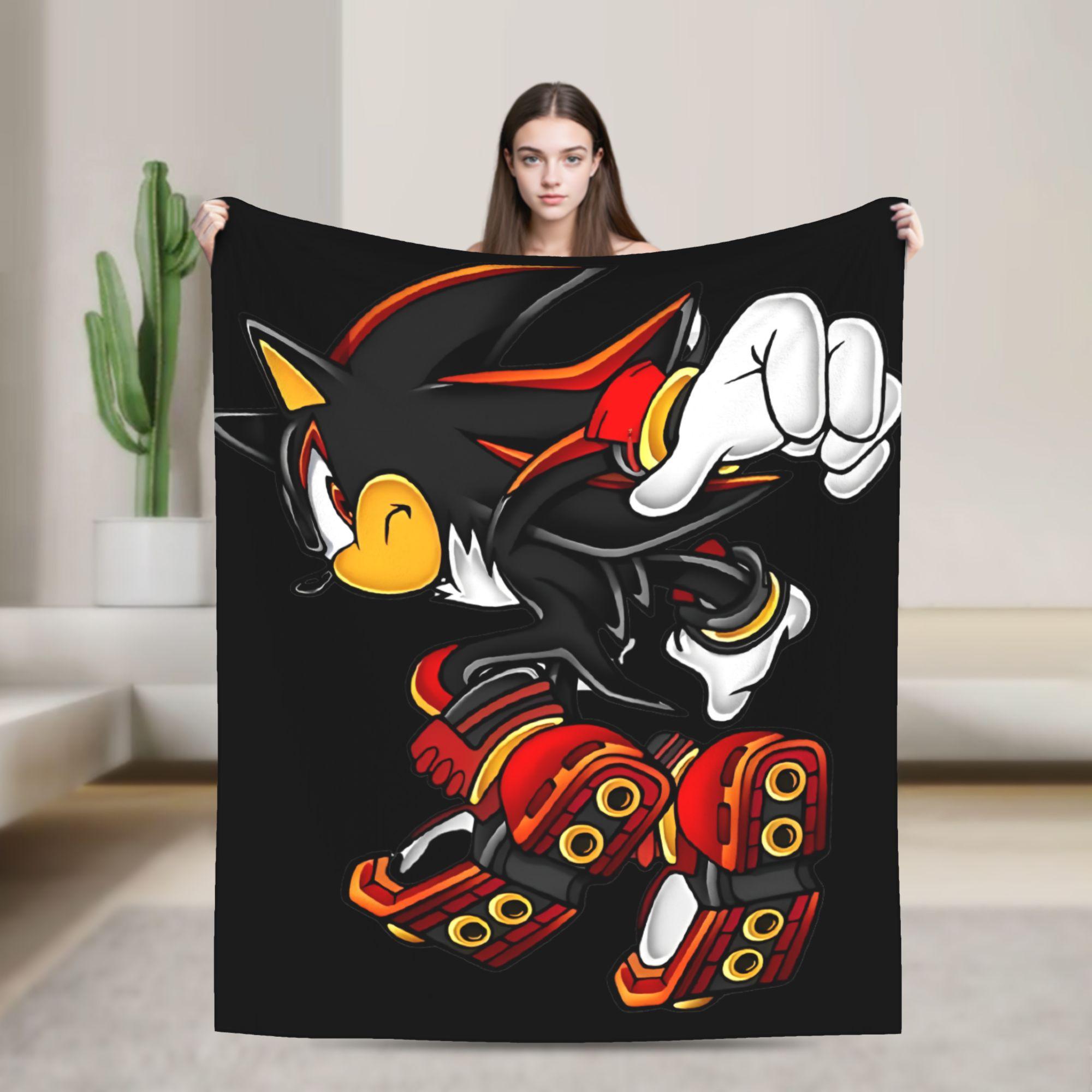 The Hedgehog Shadow Heroes Blanket Plush Funny Warm Throw Blanket for Home Spring Autumn 200x150cm 80x60in