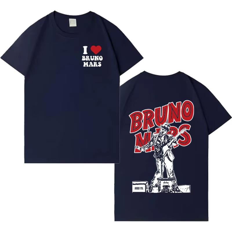 2026 Rapper Bruno Mars Hip Hop Double Sided Print T Shirts Mens Aesthetic Tshirt Casual Summer Tee Shirt Unisex Streetwear