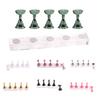 Espositore per unghie a forma di scacchiera, motivo a scacchi, magnete adsorbimento, scaffale per esercitarsi in nail art in metallo per salone