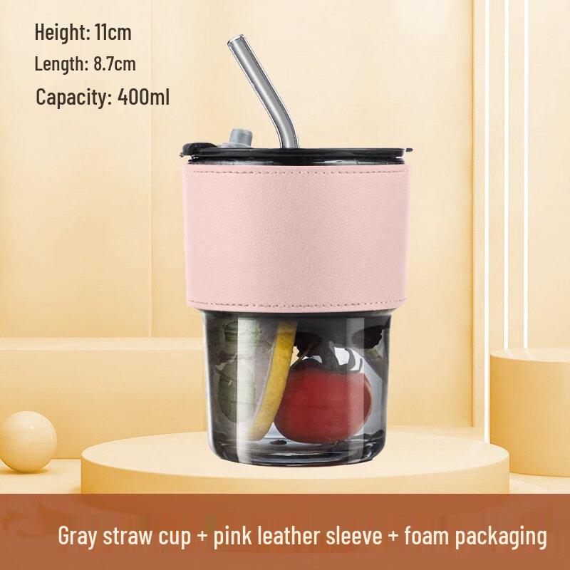 Chic Bamboo Knot Glass Tumbler with Straw