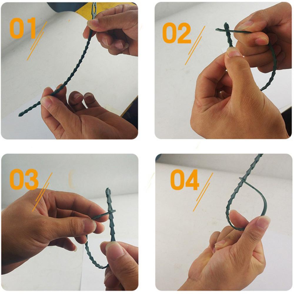 Tree Garden Tool Greenhouse Climbing Vine Clamp Fixed Buckles Plant Support Clip Cable Ties