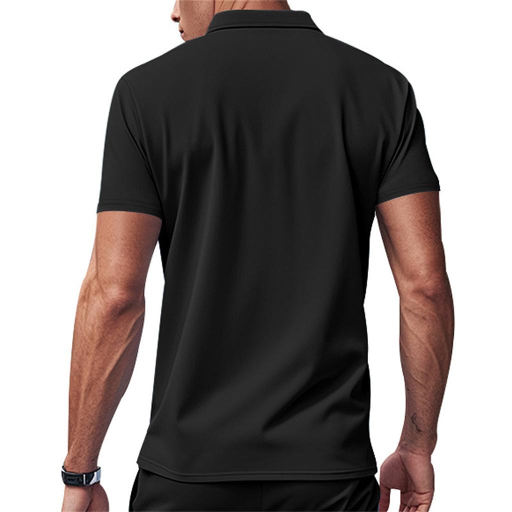 Men's Loose And Casual Solid-color Short-sleeved Shirt Top