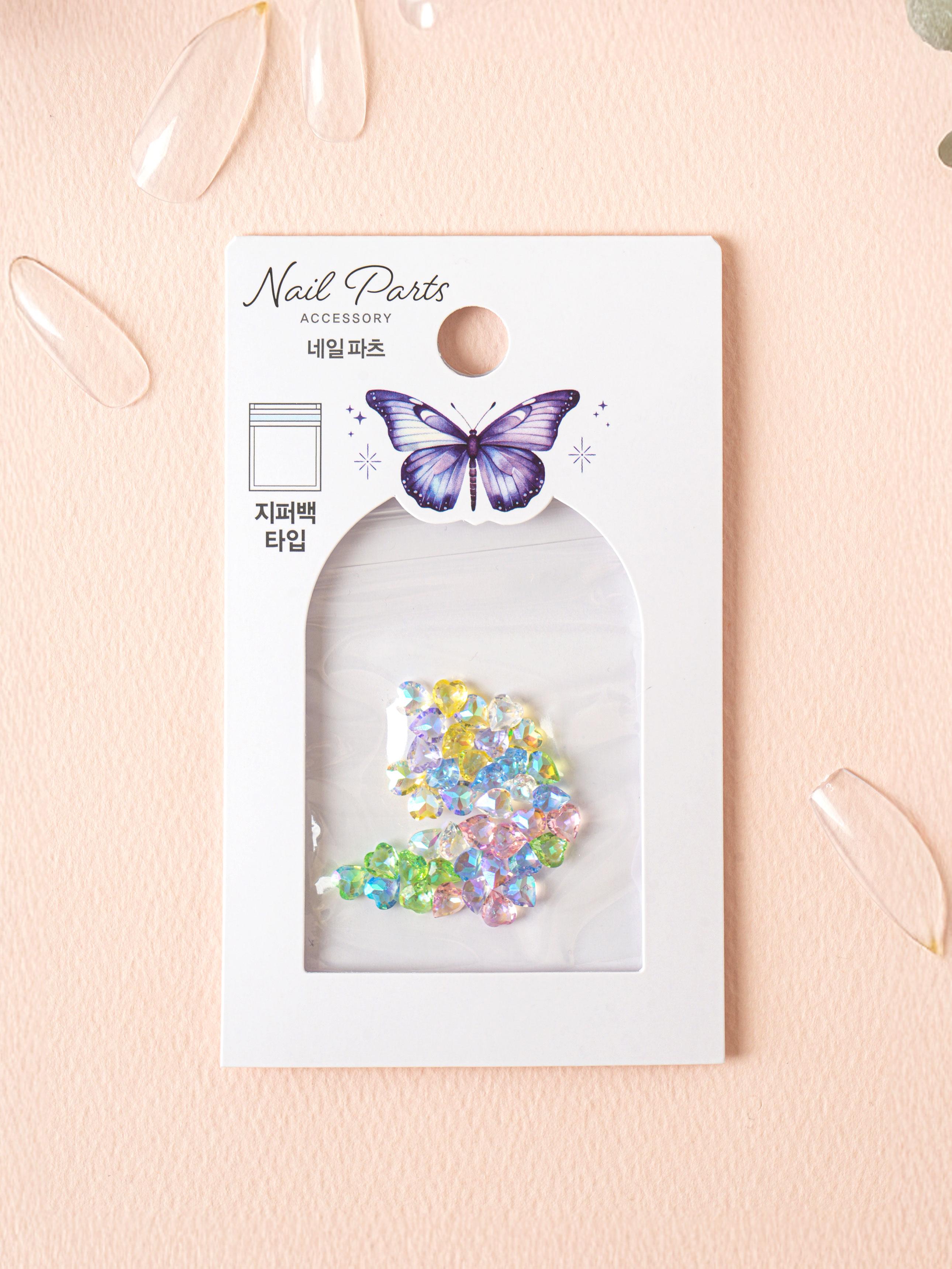 

Rainbow Heart Nail Art Charms & Decorations 1ea