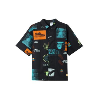 Sportswear Classic Comfortable Printed Short Sleeve Shirt Men Shirts Black HM4453010