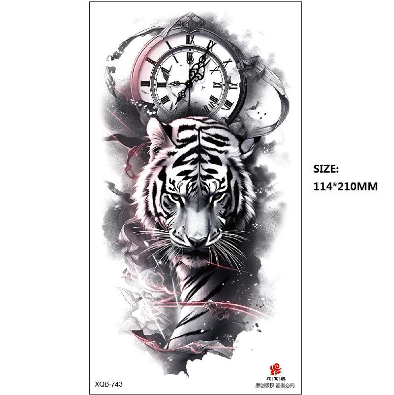 Emmy Black Series Butterfly Rose Flower Tattoo Sticker Set Water Transfer Paper