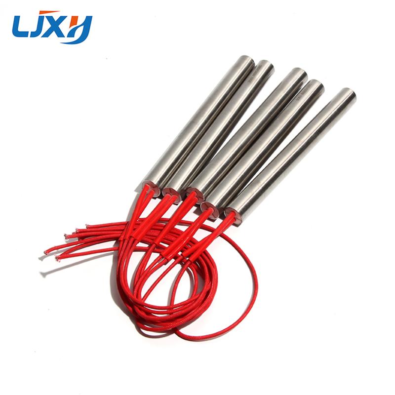 LJXH 2PCS 10mm 180~300mm AC110V/220V/380V Cartridge Heaters 450/500/550/630/750W Single-End Heating Tube SUS Resistance Element