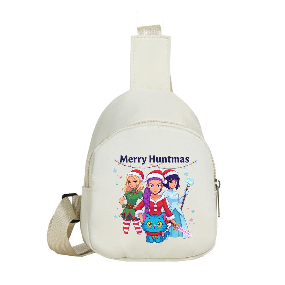 K-Pop Dämonenjäger Bedruckte Kawaii Brusttasche für Jungen Mädchen Umhängetasche Student Tragbar Crossbody-Tasche Brusttasche Weihnachten Kindergeschenk