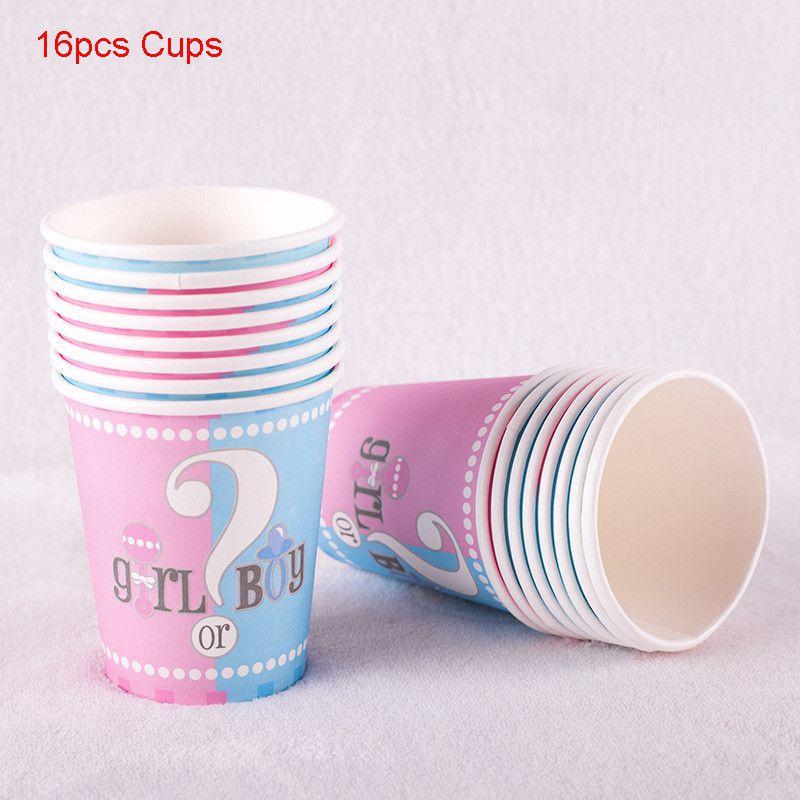 Baby Gender Reveal Party Decoration Boy Or Girl Disposable Tableware Pink Blue