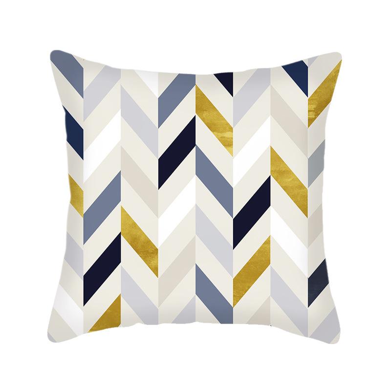 

New European Style Simple Pillowcase Creative Geometric Cotton Cushion Cover 45*45cm