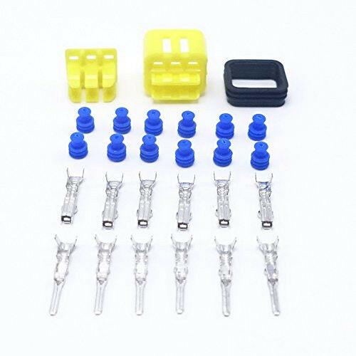 5 Sets Waterproof 6-Pin 20A Automotive AMP Electrical Sealed Wire Connector Plug