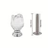 1/4Pcs Retro rose crystal drawer handle jewelry box European style natural color