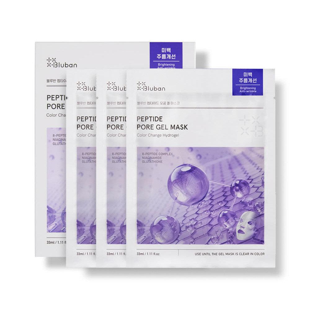 Bluban Peptide Pore Hydrogel Mask Pack (3 Sheets)