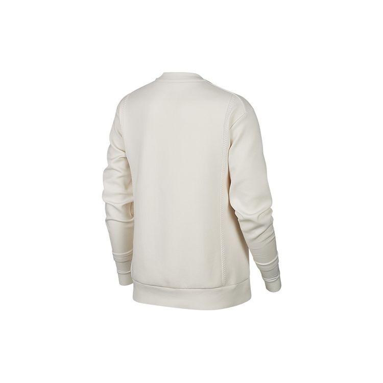 Nike Pro Knit Comfort Sport Pullover Crew Neck Sweatshirt Women Sweatshirt Phantom Grey White BV4055-030