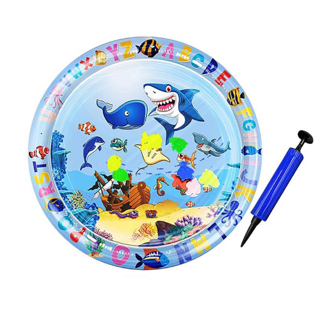 

Cat Water Mat with Air Pump Interactive Sensory Play Mat Cat Water Bed Playmat for Indoor Cats Kitten